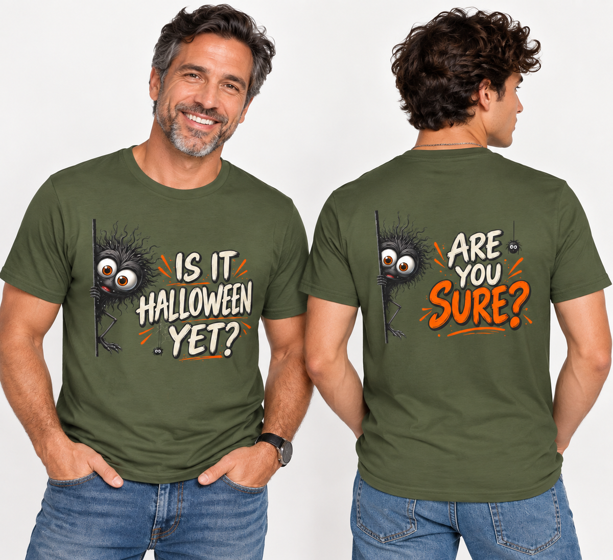 Is It Halloween Yet Shirt | Funny Spooky Creature Tee | Front and Back Halloween Design