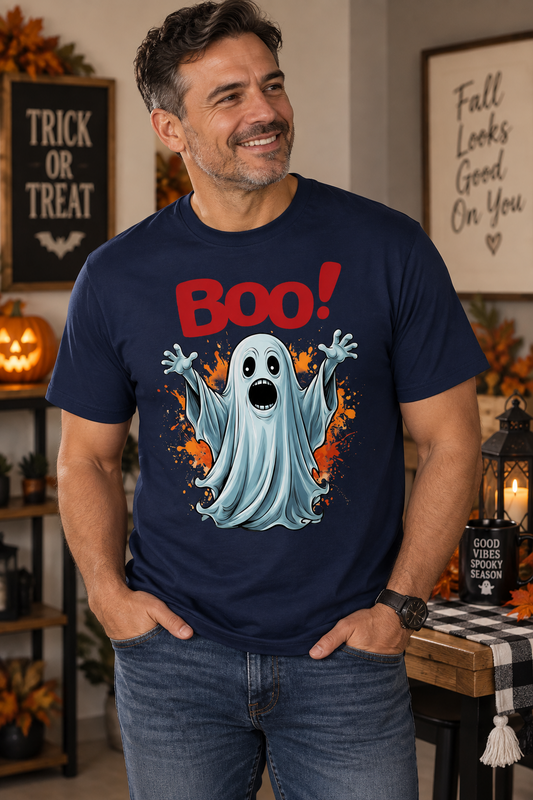 Boo Ghost Halloween T-Shirt – Cute Spooky Tee