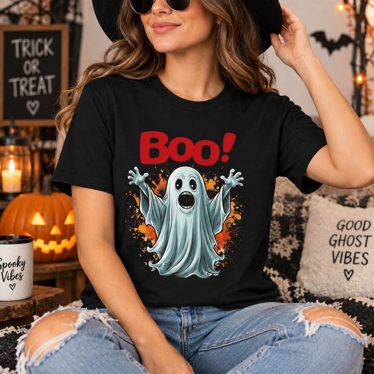 Funny Halloween Ghost Shirt | Boo Ghost T-Shirt | Spooky Season Tee | Cute Halloween Shirt | Halloween Gift