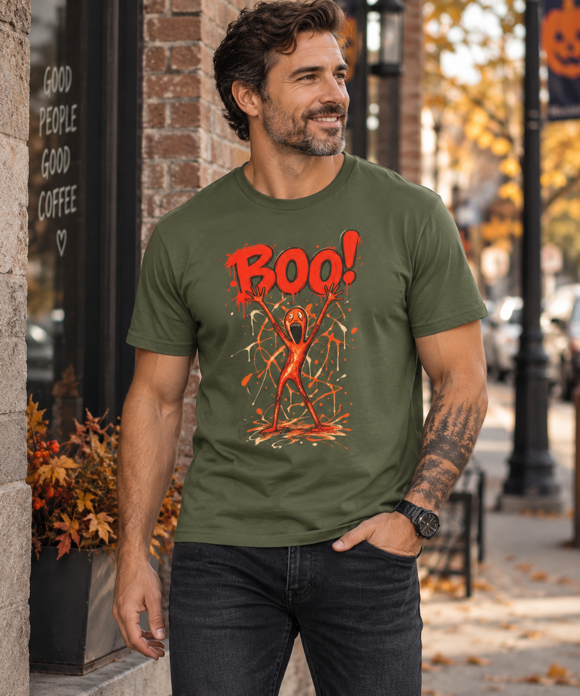 Funny Halloween Shirt, BOO Spooky T-Shirt, Halloween Graphic Tee, Cute Scary Shirt, Unisex Halloween Gift