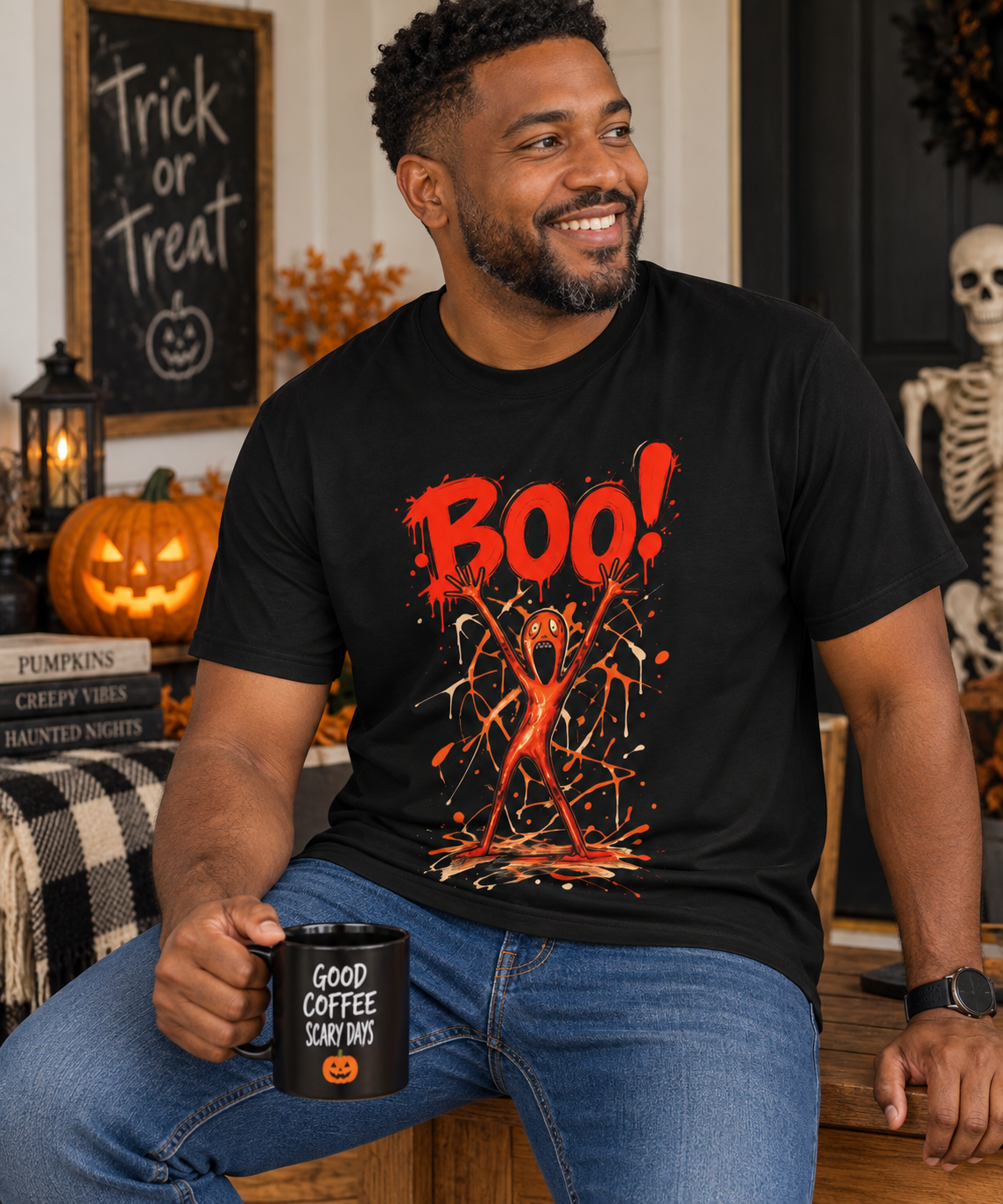 Funny Halloween Shirt, BOO Spooky T-Shirt, Halloween Graphic Tee, Cute Scary Shirt, Unisex Halloween Gift