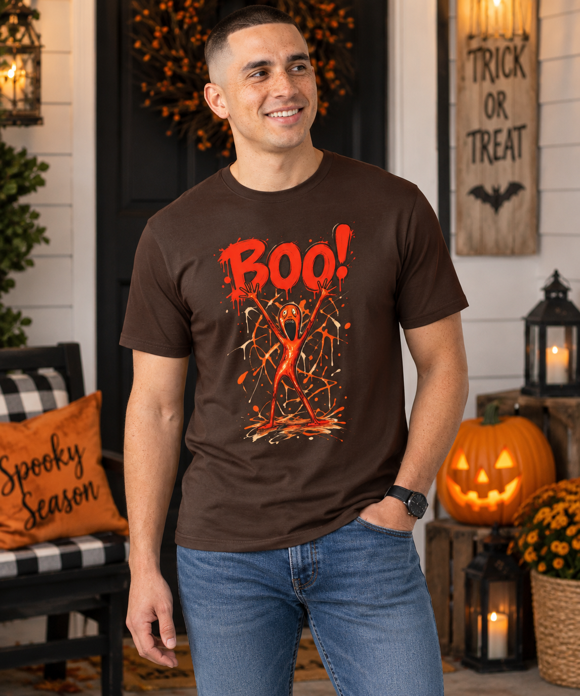 Funny Halloween Shirt, BOO Spooky T-Shirt, Halloween Graphic Tee, Cute Scary Shirt, Unisex Halloween Gift