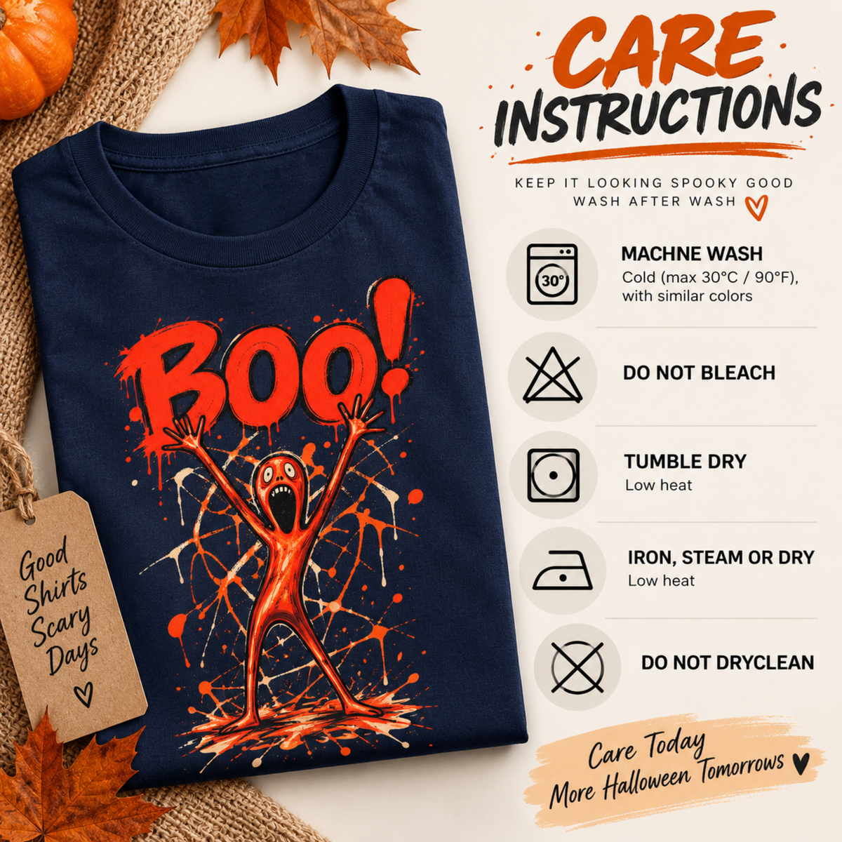 Funny Halloween Shirt, BOO Spooky T-Shirt, Halloween Graphic Tee, Cute Scary Shirt, Unisex Halloween Gift