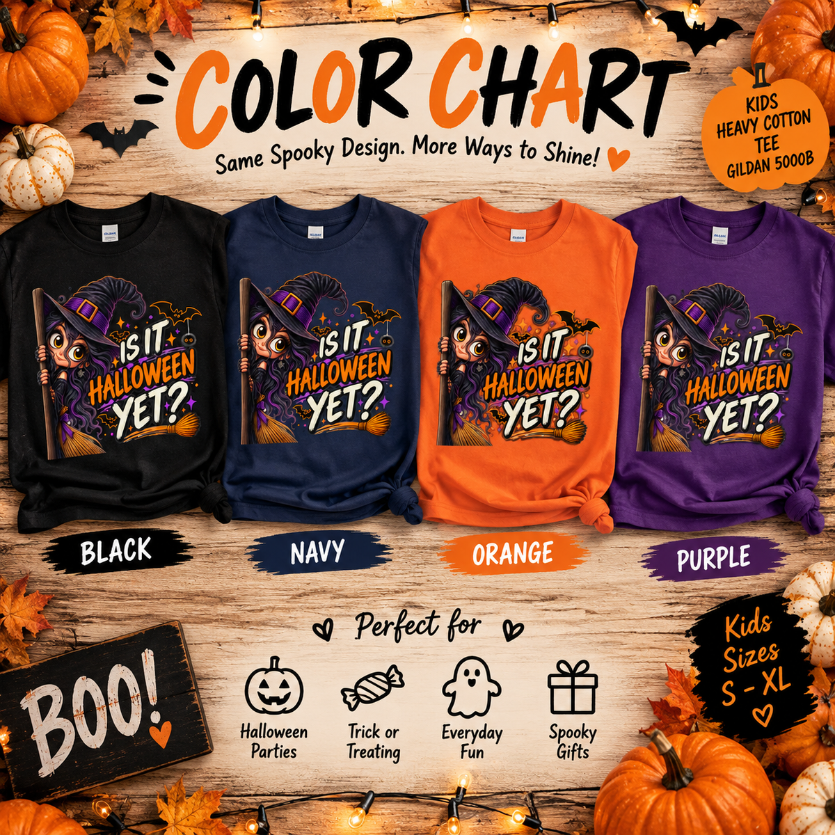 Kids Halloween Shirt | Is It Halloween Yet Witch Tee | Cute Halloween Shirt for Girls | Trick or Treat Kids Tee | Halloween Gift