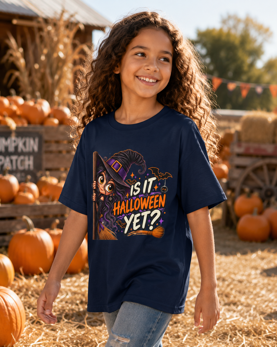 Kids Halloween Shirt | Is It Halloween Yet Witch Tee | Cute Halloween Shirt for Girls | Trick or Treat Kids Tee | Halloween Gift