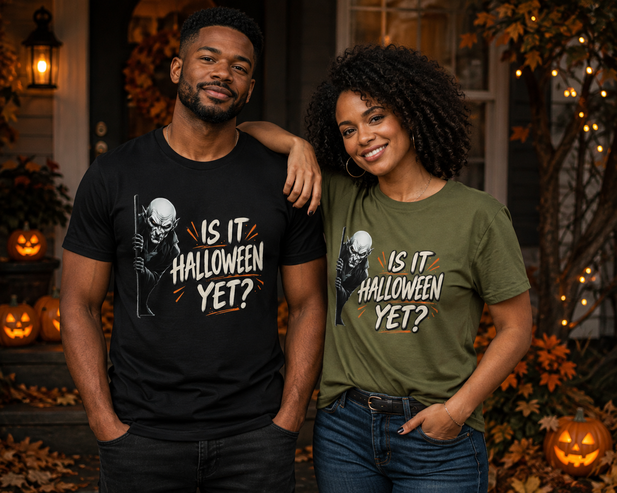 Is It Halloween Yet? Vampire T-Shirt – Funny Halloween Tee