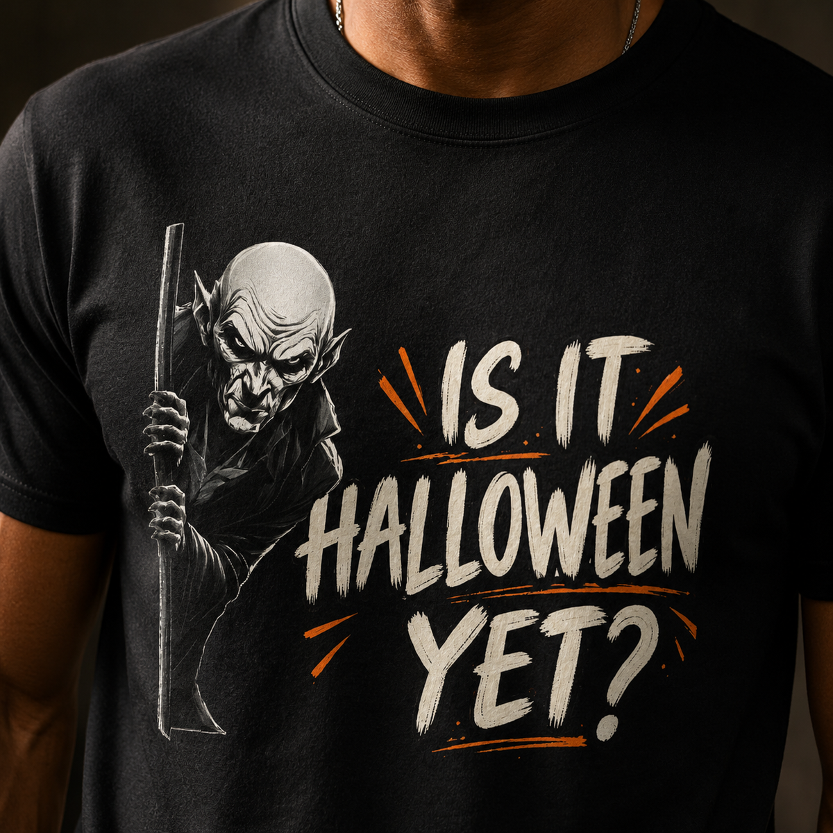 Is It Halloween Yet? Vampire T-Shirt – Funny Halloween Tee