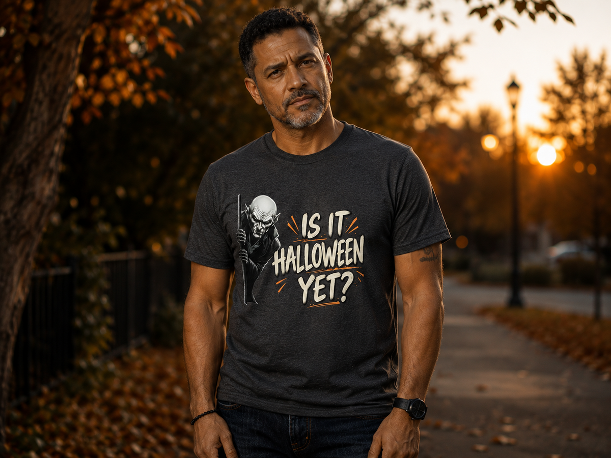 Is It Halloween Yet? Vampire T-Shirt – Funny Halloween Tee