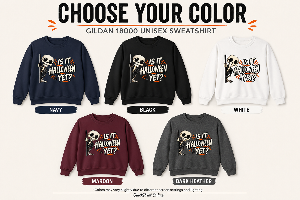 Is It Halloween Yet? Skeleton Sweatshirt – Halloween Crewneck