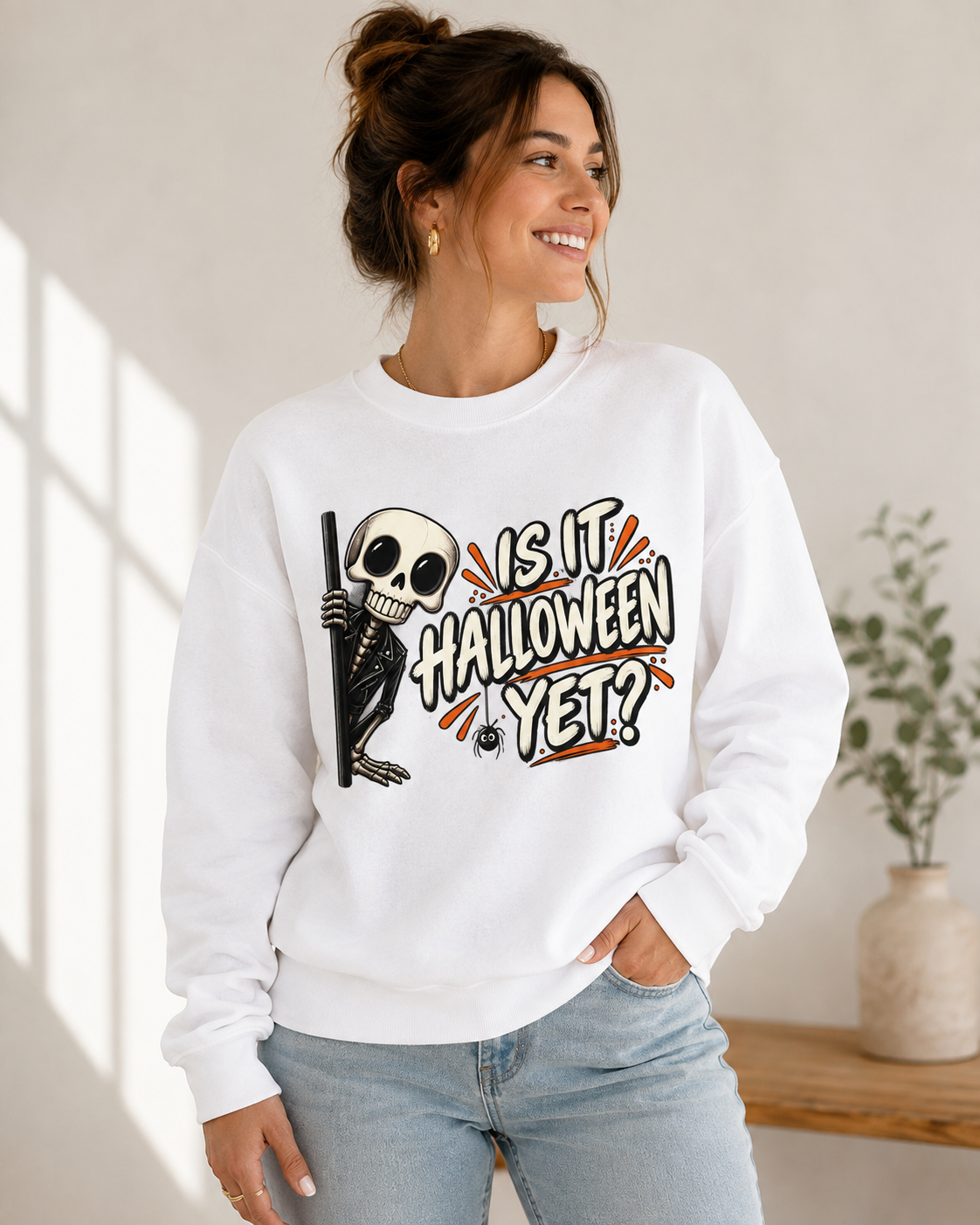 Is It Halloween Yet? Skeleton Sweatshirt – Halloween Crewneck