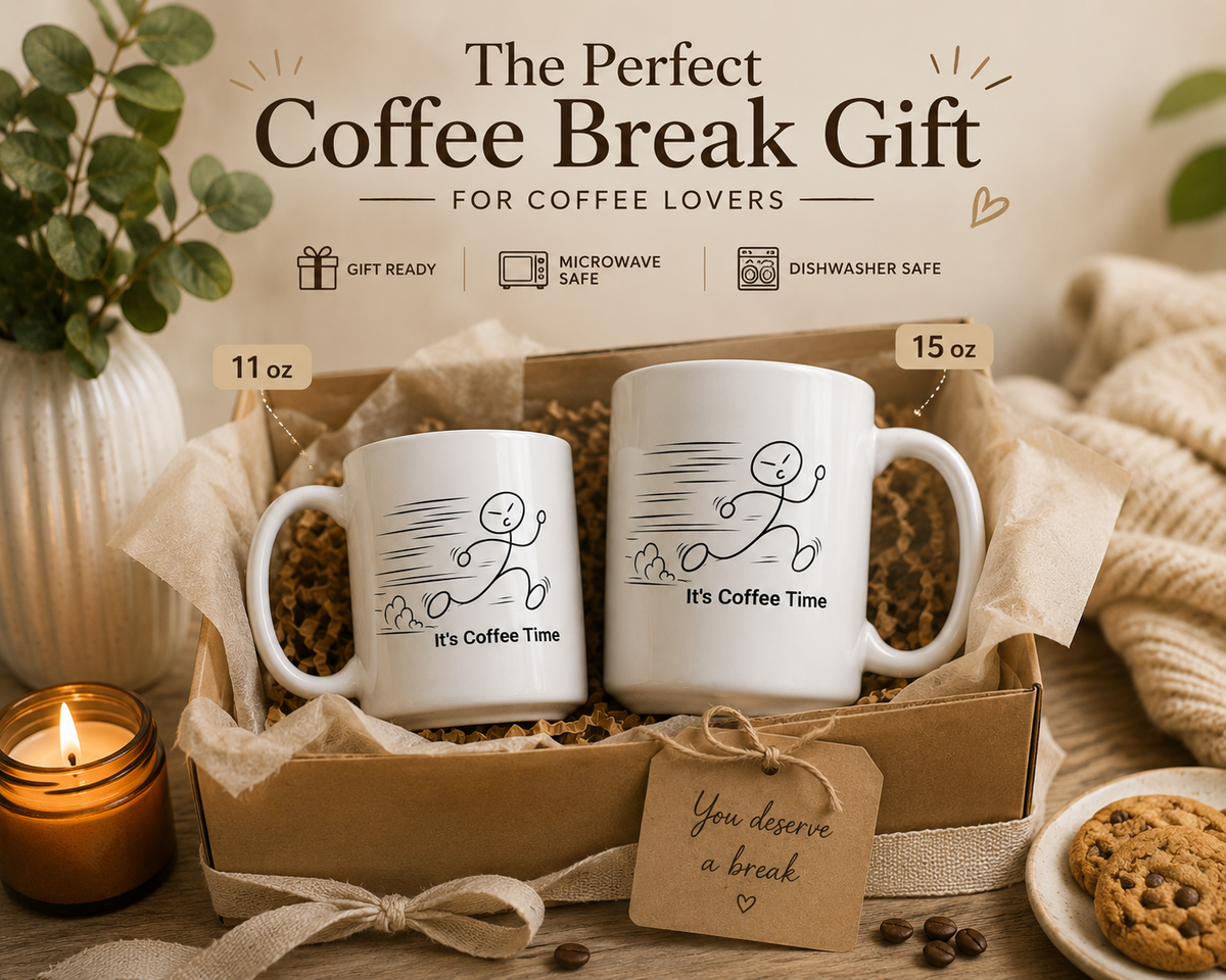 It’s Coffee Time Funny Ceramic Mug – 11 oz & 15 oz