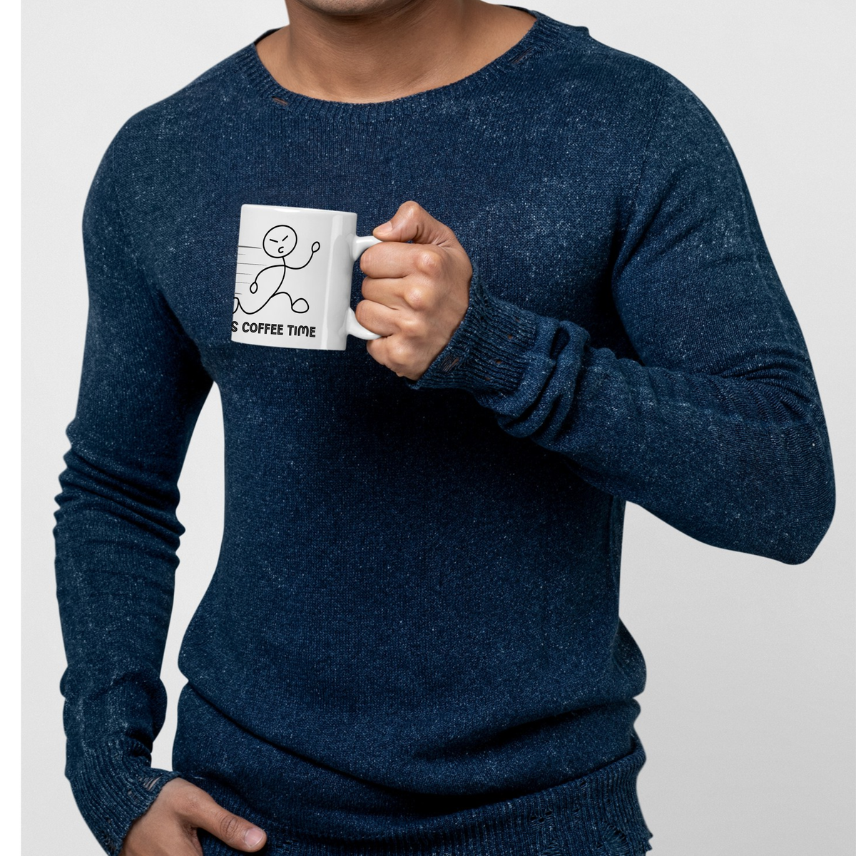 “Funny Coffee Mug – It’s Coffee Time – Motivational Gift for Office & Home”